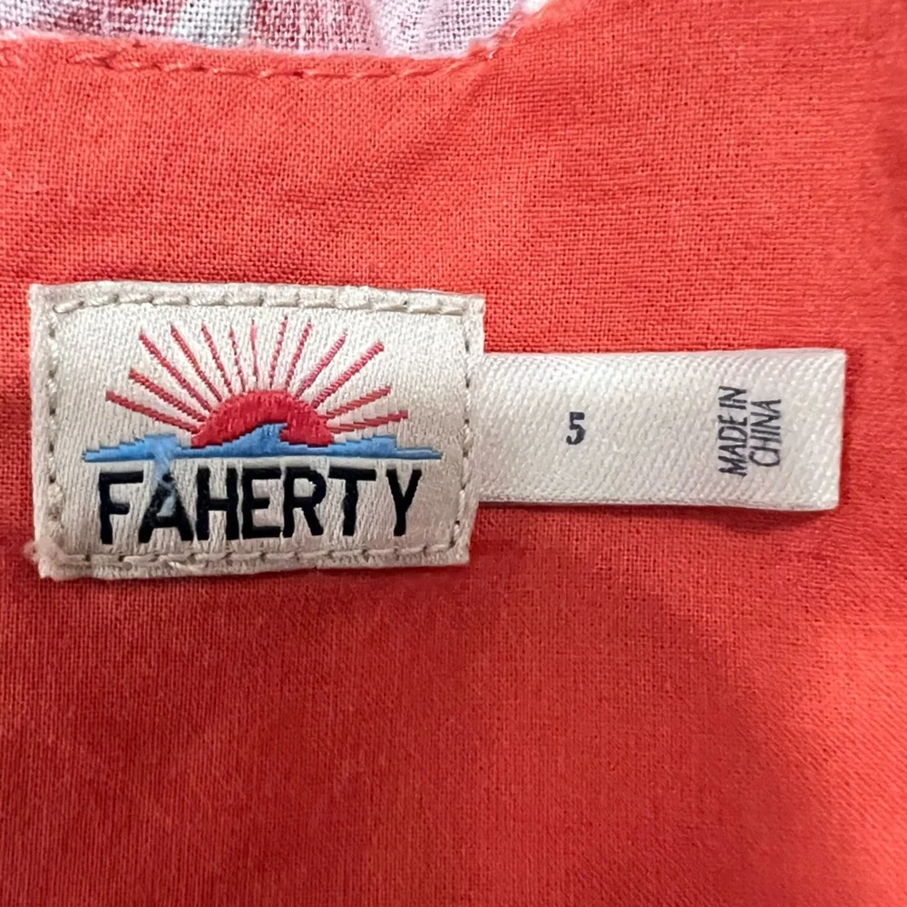 Faherty Girls Tiered Floral Flowy Beach Vacation Casual size 5